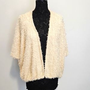 Umgee USA Open Sweater Beige Sz M/L EUC